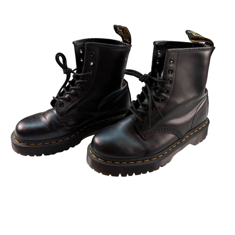 Dr Martens 939 Ben Boot Leather Lug Sole Mens 7 Womens 8 Black Combat Boots